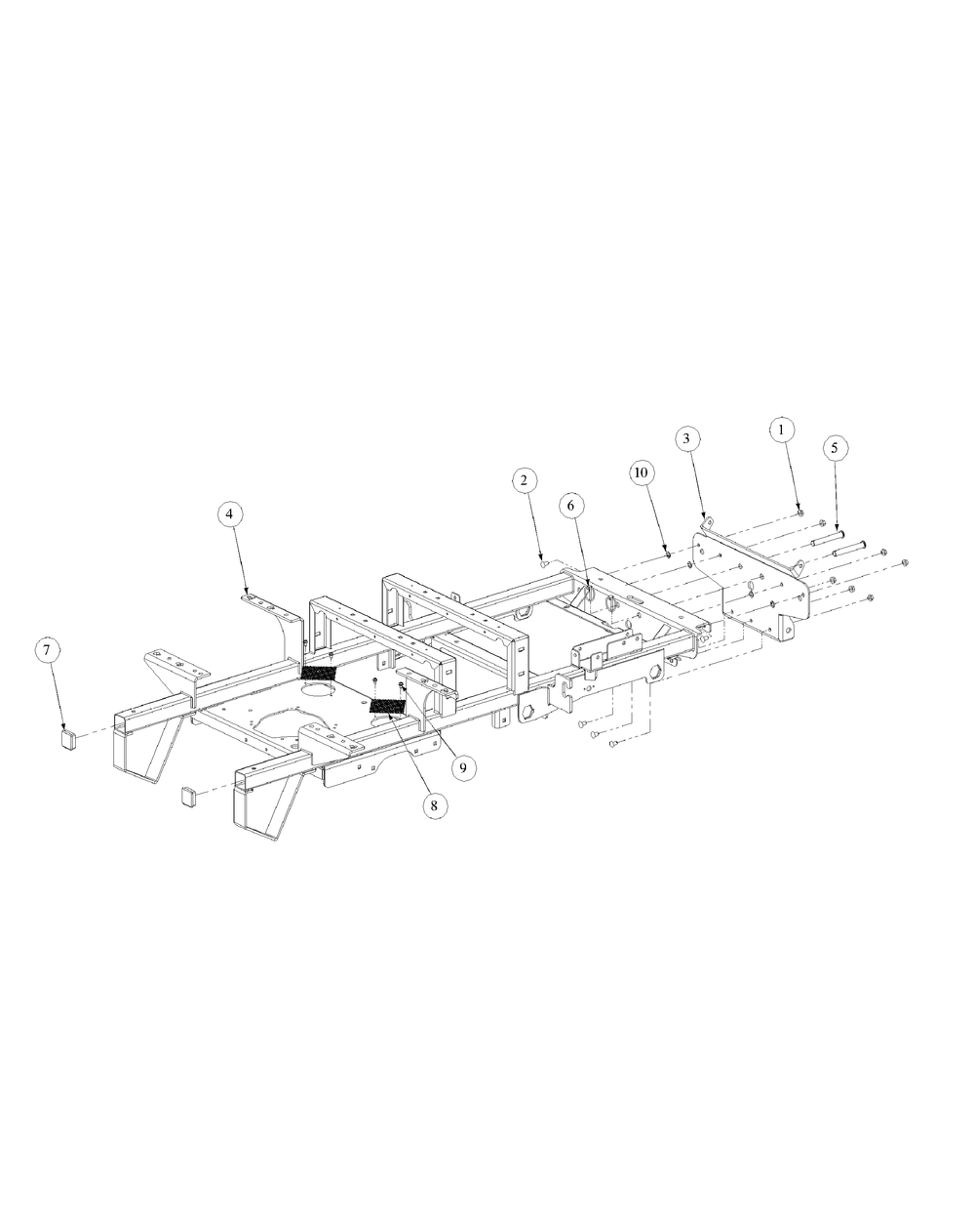 Frame Assembly Diagram and Parts List for M72-GN 53AB5FEZ150-28-HP Cub Cadet Lawn Tractor